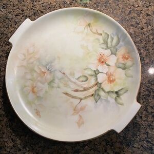 Plate Floral Hand painted in China 10 inch Made in Germany